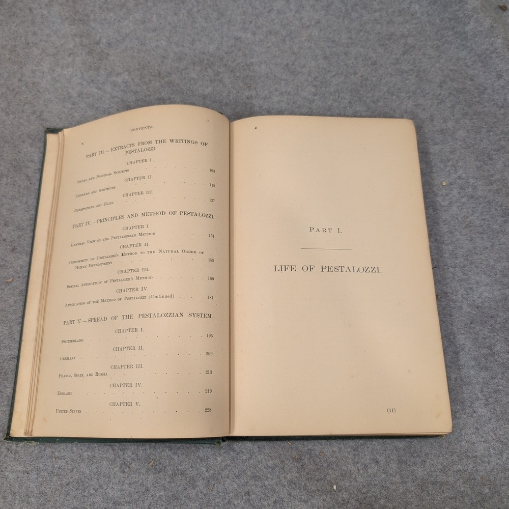Pestalozzi His Life Work and Influence Hermann Krüsi 1875 Hardcover Antique Book - Picture 7 of 7